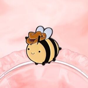 Cute Yellow Bee Hat Enamel Pin for Kids Accessories